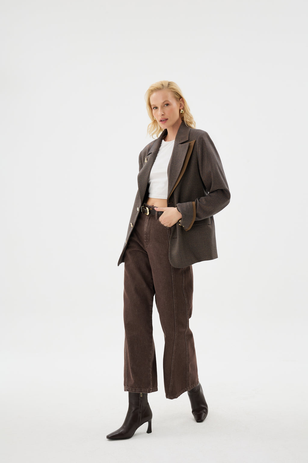 Ursula Kahverengi Blazer Ceket