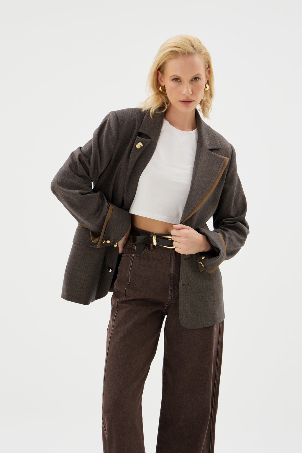Ursula Kahverengi Blazer Ceket