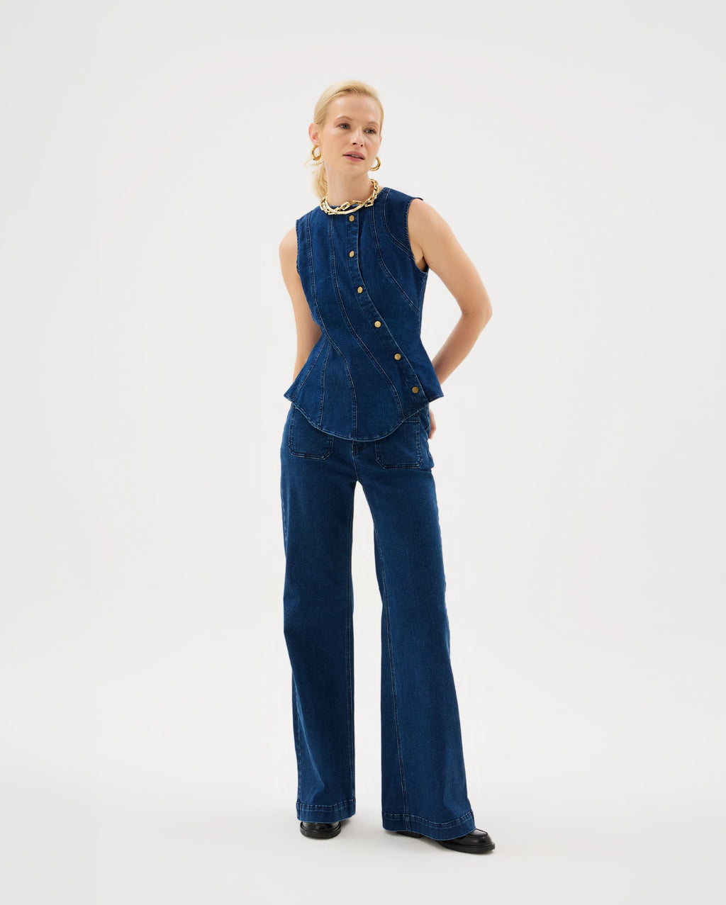 Pantaloni In Denim Flare Victoria