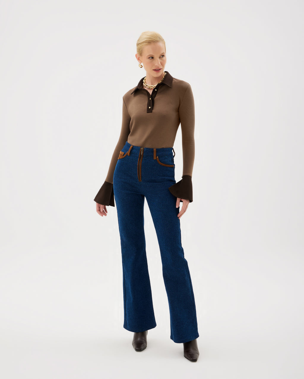 Amelie Knitted Polo Shirt 