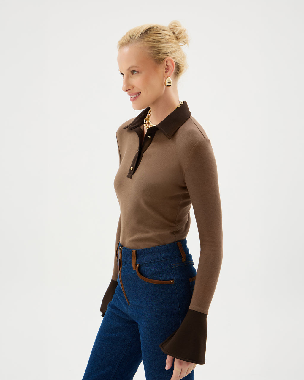 Amelie Knitted Polo Shirt 