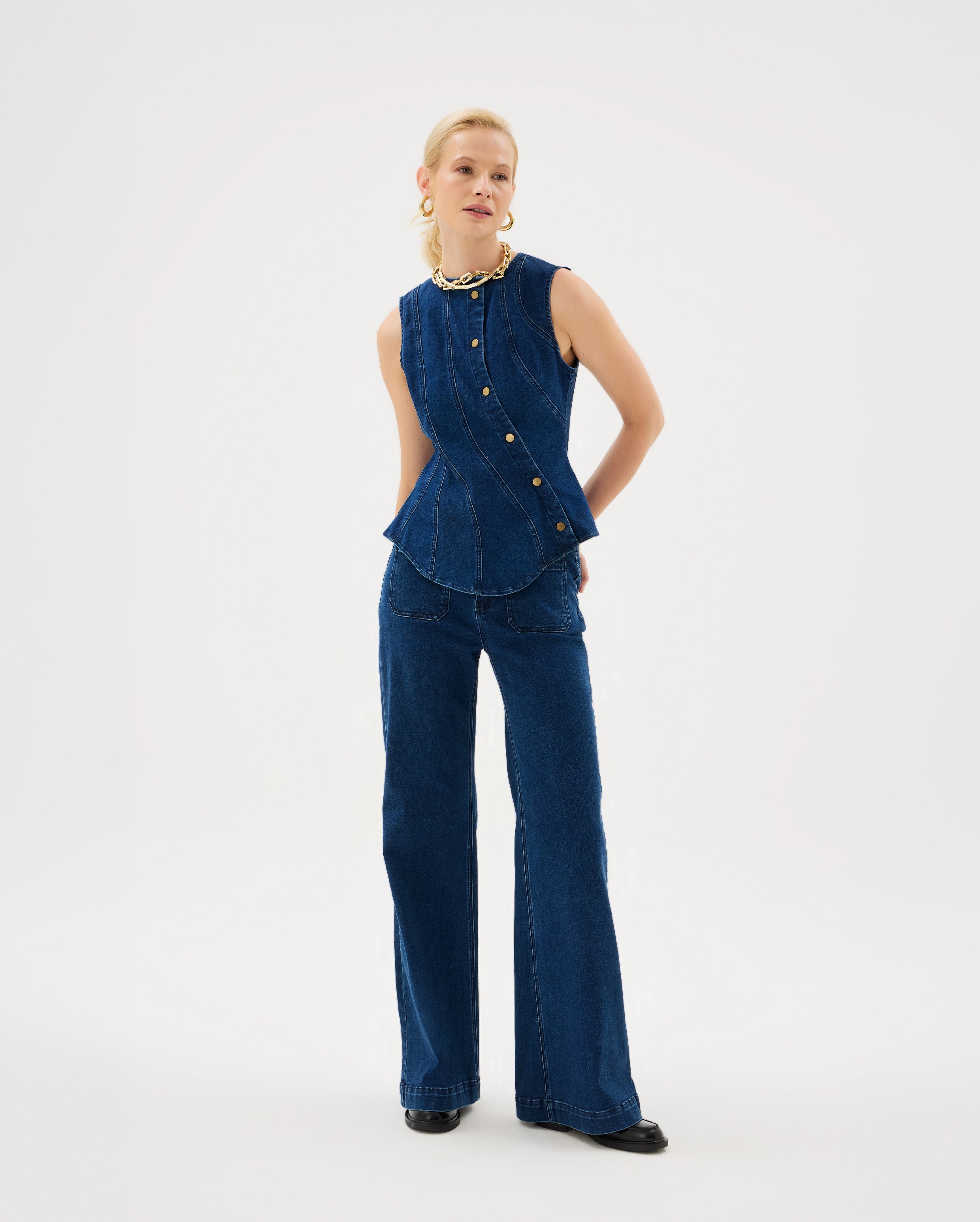 Pantaloni In Denim Flare Victoria