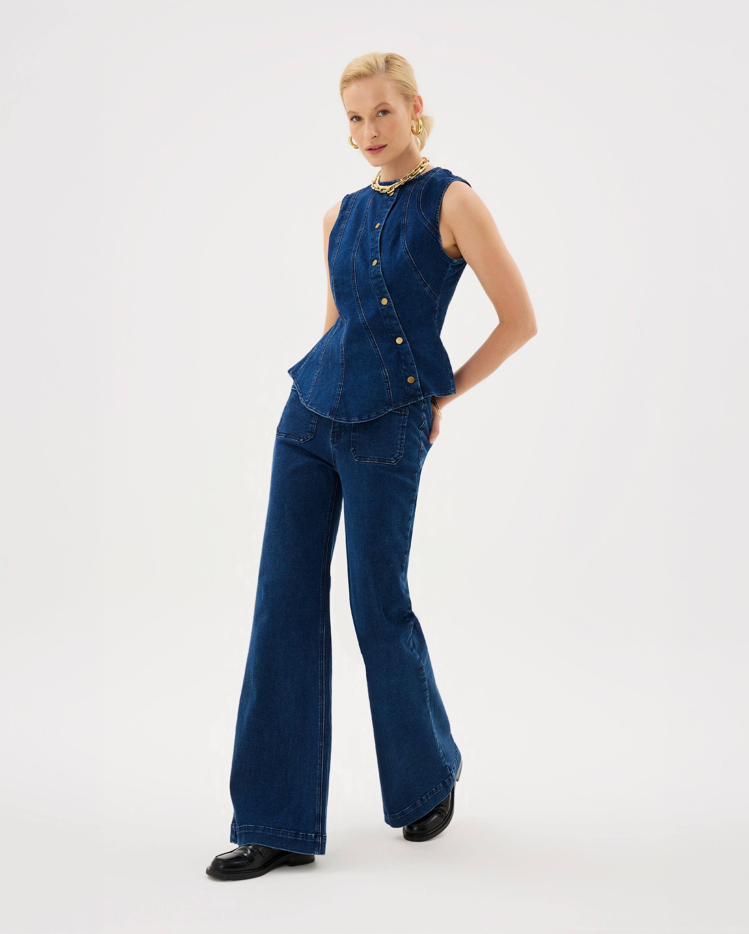 Pantaloni In Denim Flare Victoria