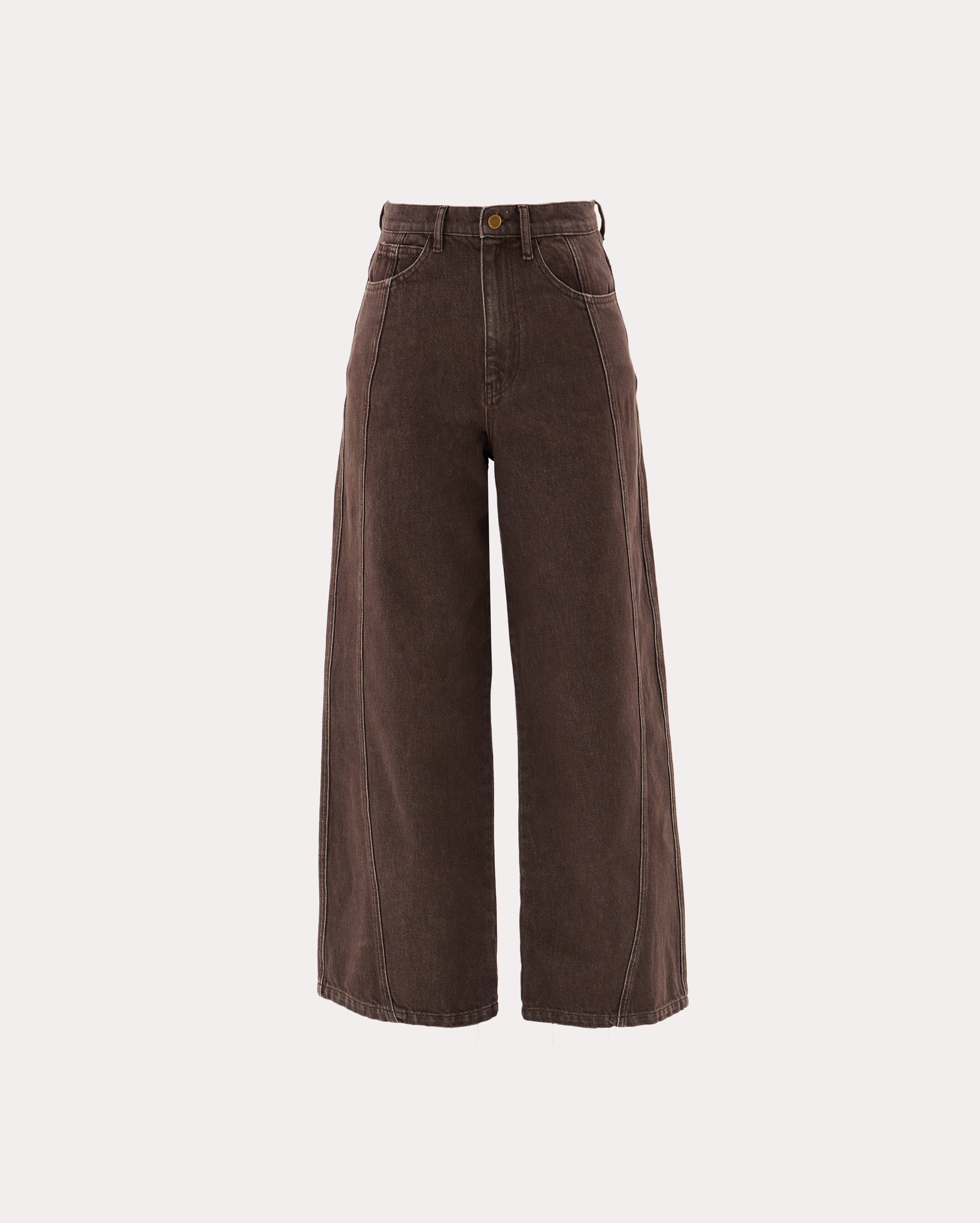 Brown Boyfriend Jeans