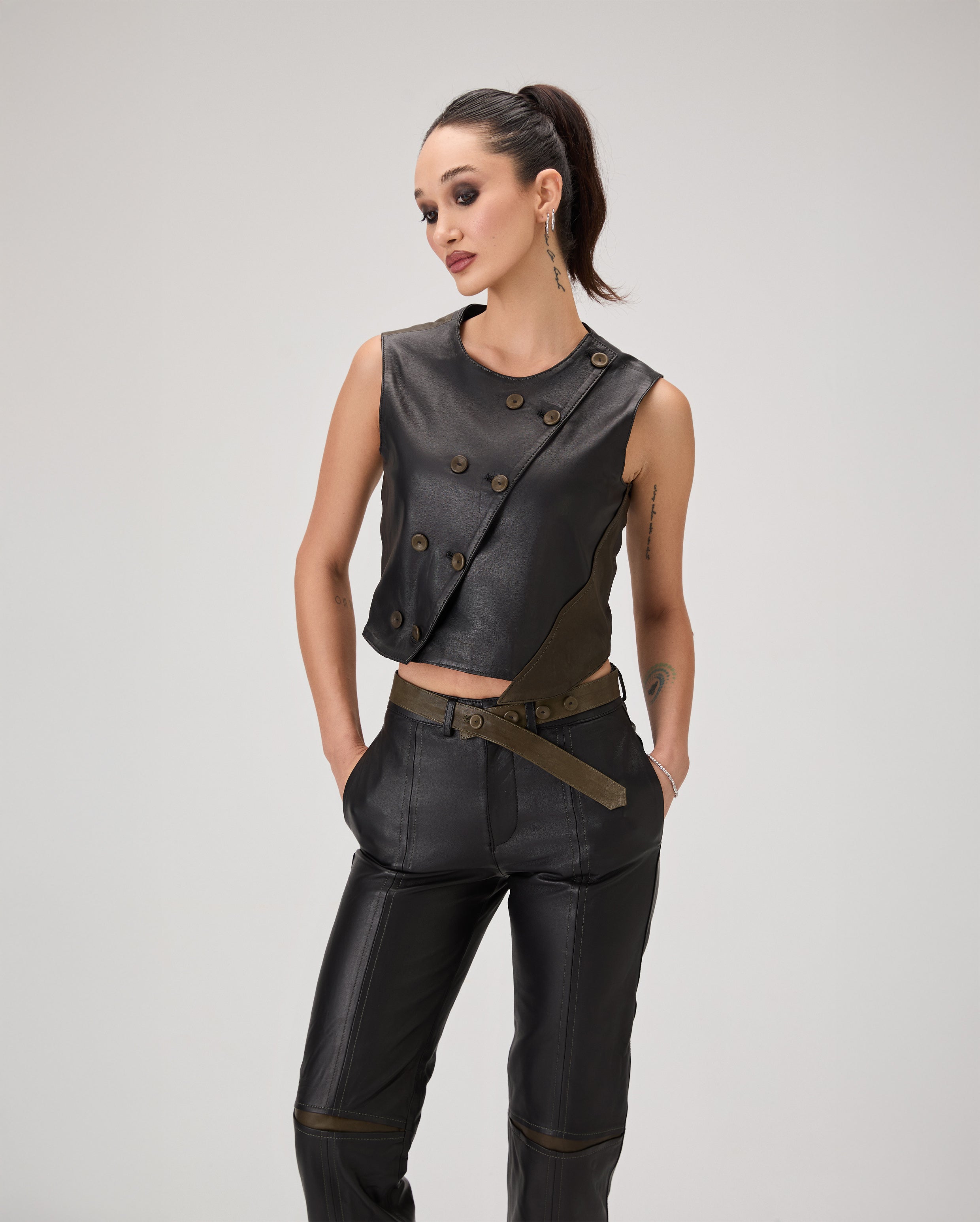 Daphne Leather Vest