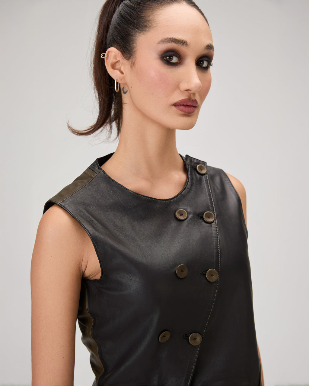 Daphne Leather Vest