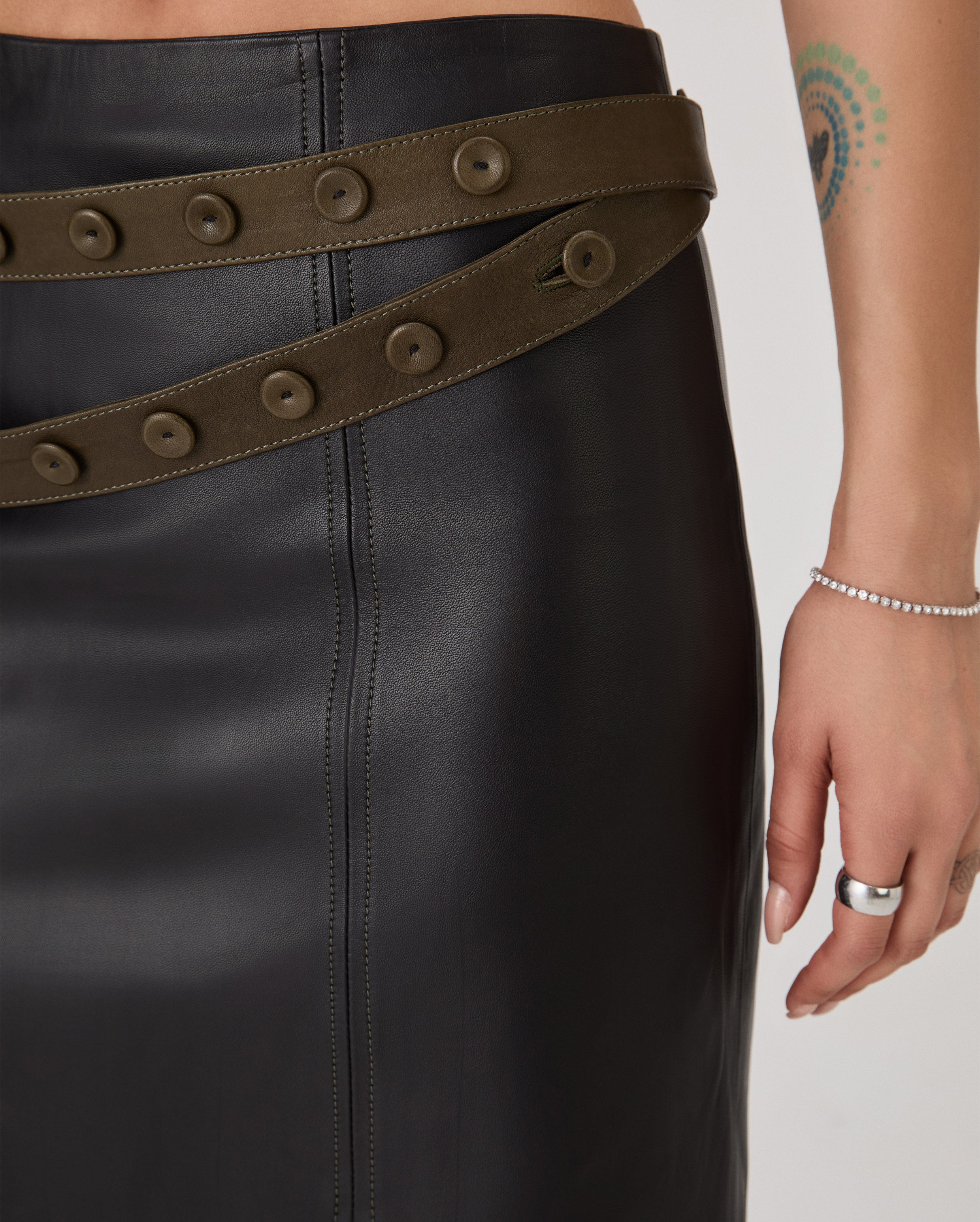 Daphne Leather Skirt