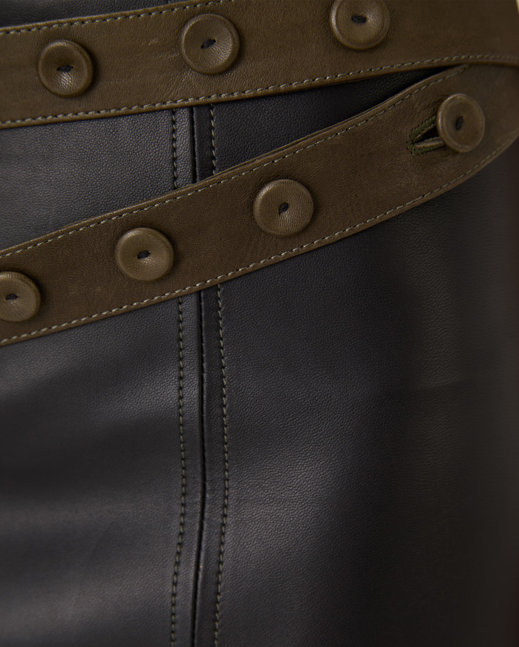 Daphne Leather Skirt