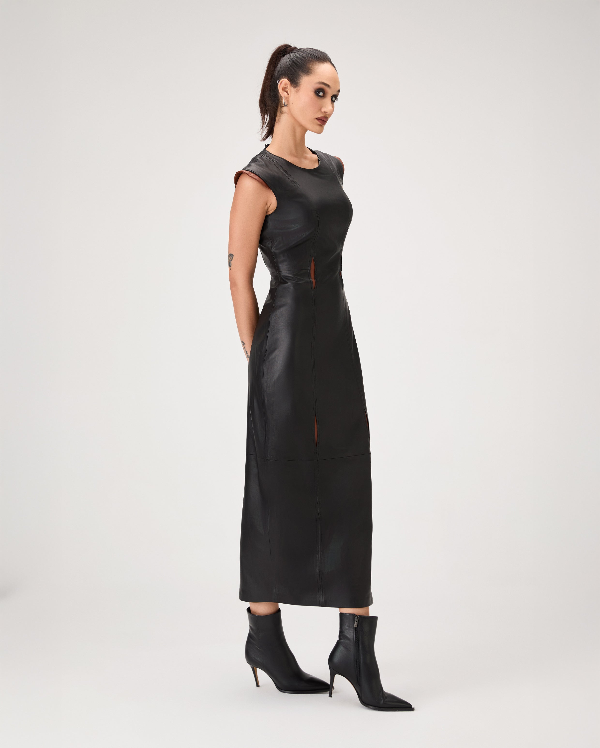 Abito lungo in pelle Daphne