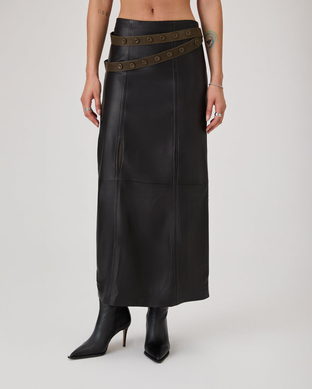 Daphne Leather Skirt