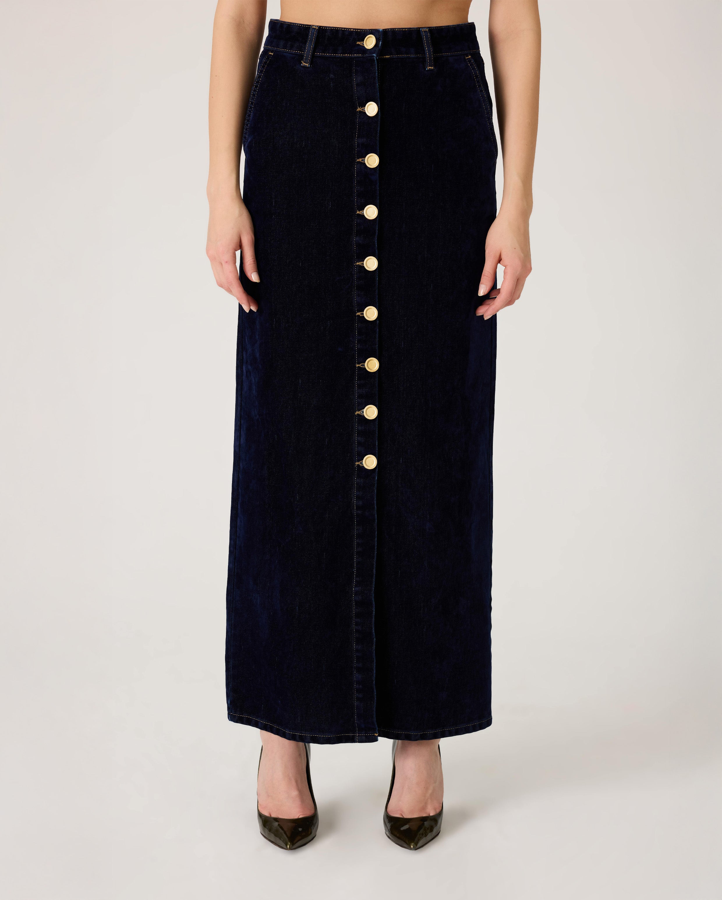 Julia Maxi Denim Skirt