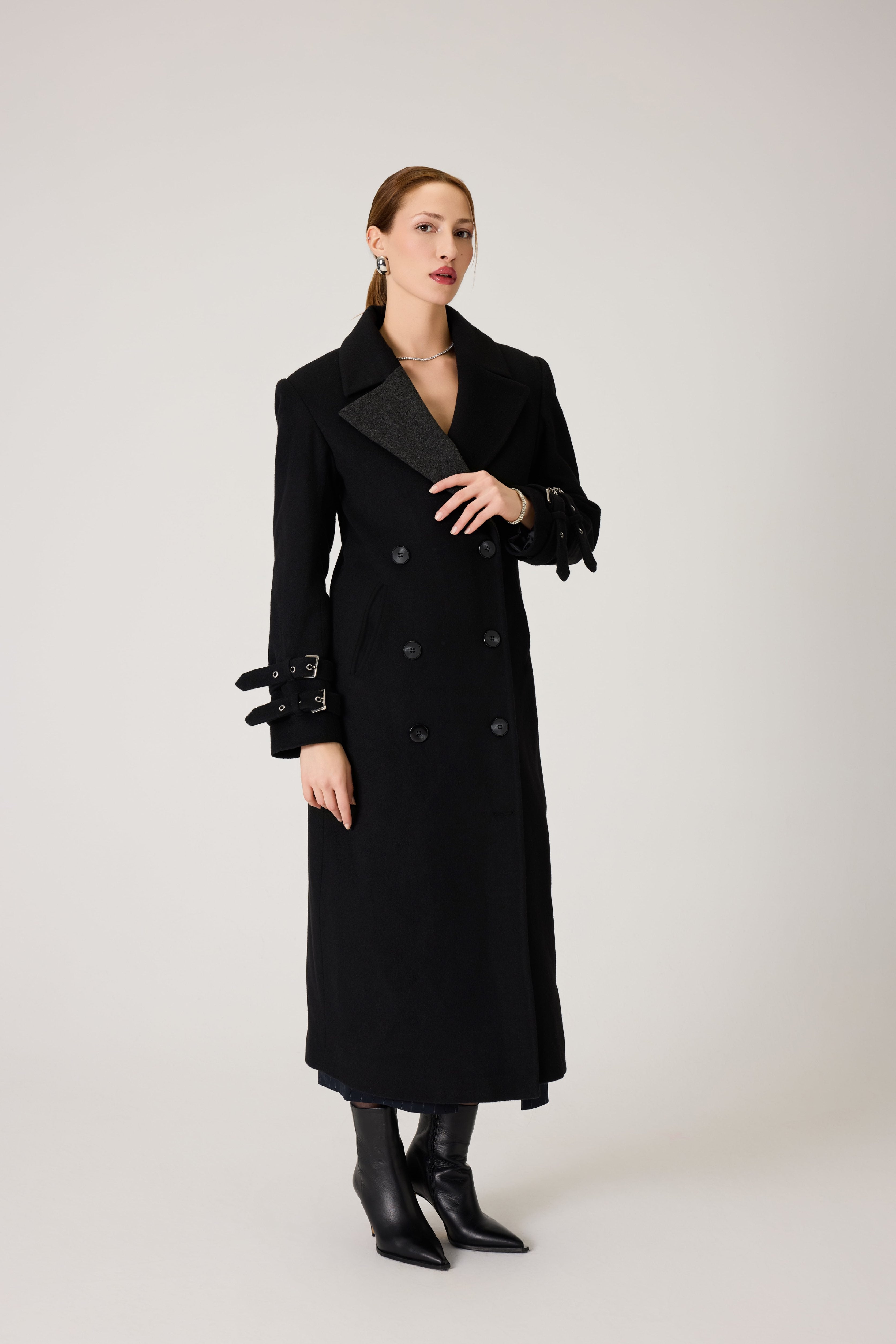 Cappotto lungo in lana Anita