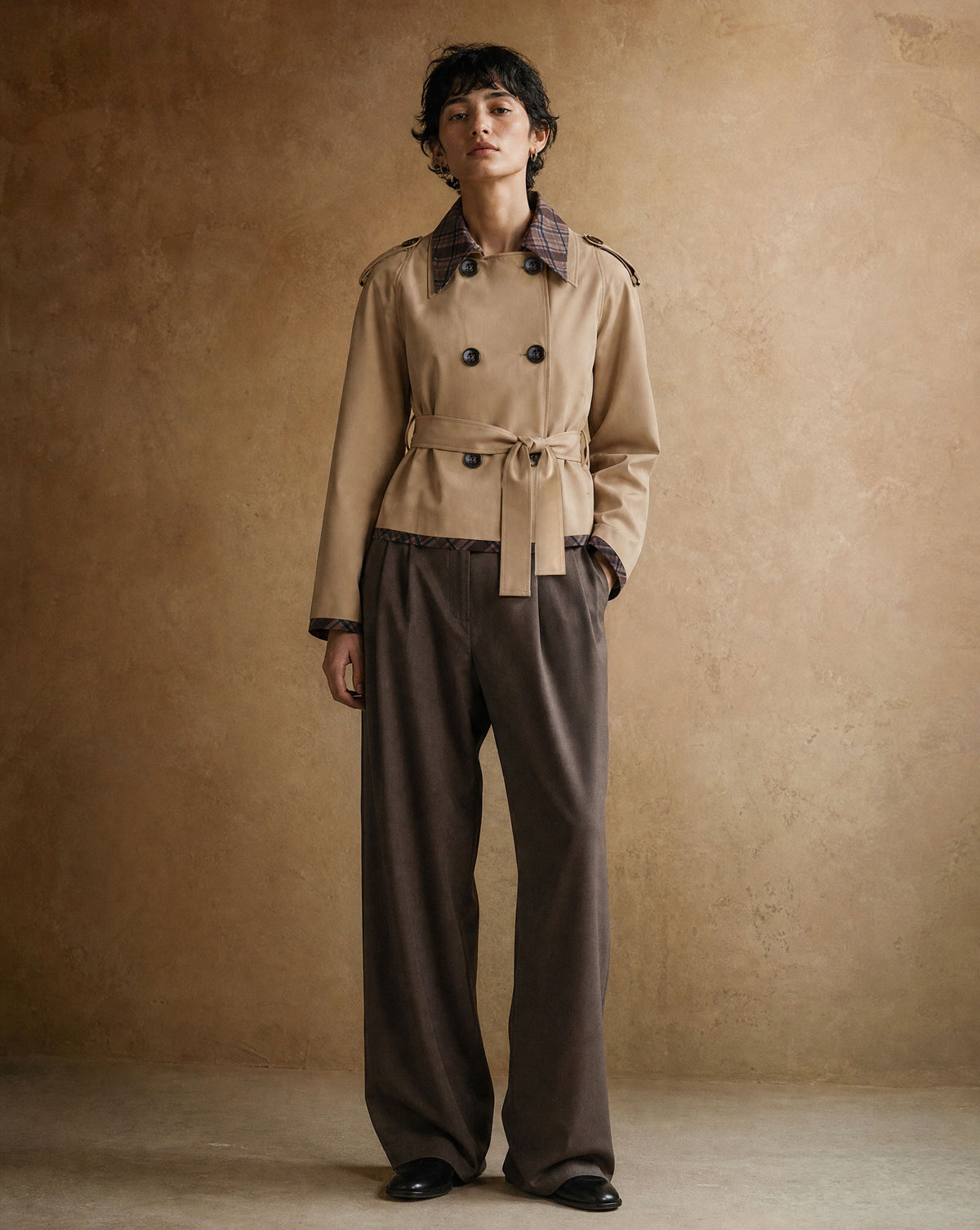 Crop Trench Ceket